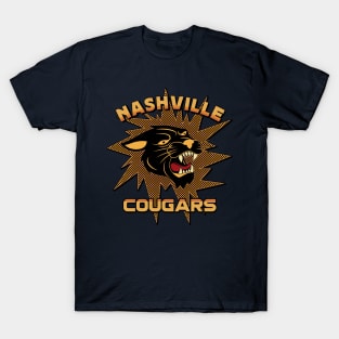 Nashville Cougars Retro Team 1970's Style Full Color Design 2 T-Shirt